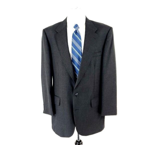 Vintage Stafford American Craftsman 2 Button Blazer 42L Gray - Picture 3 of 11